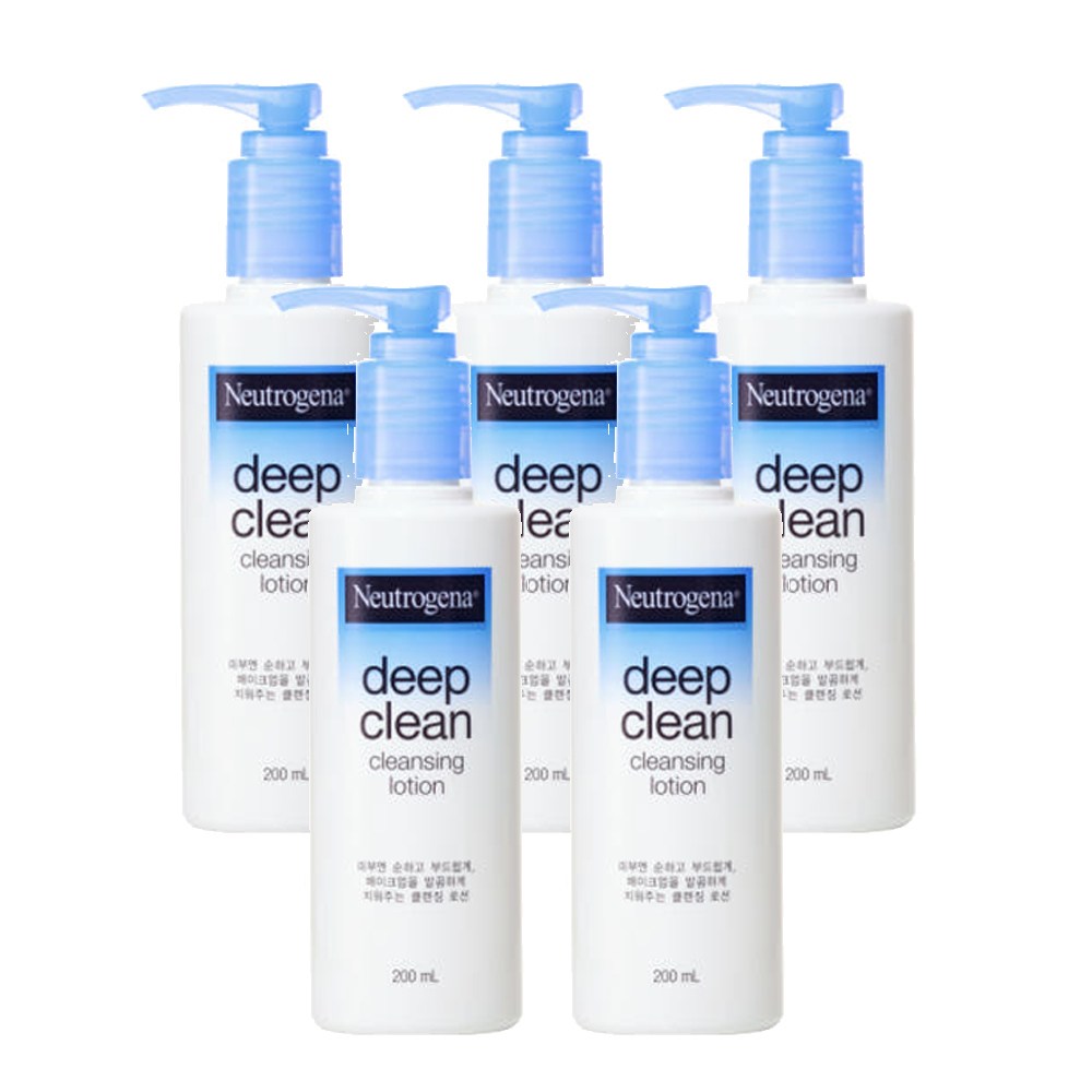 존슨앤존슨 뉴트로지나 딥 클린 클렌징 로션 200ml (5개)