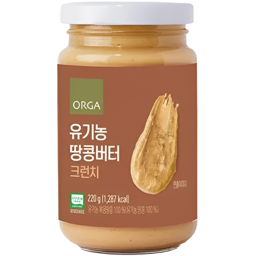 ORGA 유기농 땅콩버터 크런치 220g