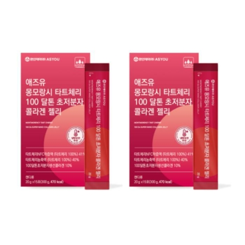 애즈유 타트체리 100달톤 초저분자 콜라겐 젤리 15포