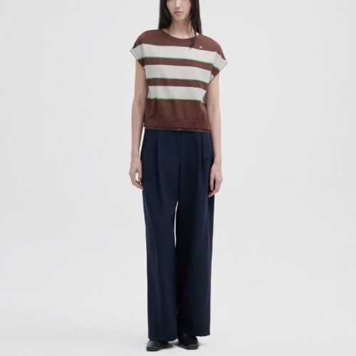 쥬크 벨디드 폴리 턱 와이드 팬츠_Z252MSA045_이미지