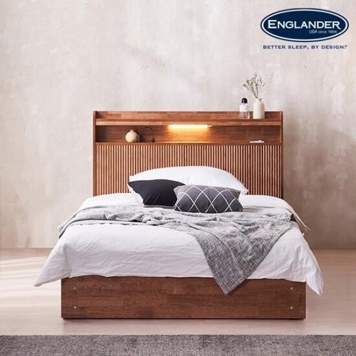 잉글랜더 컴리 템바보드 원목 수납 침대 SS (Sweet9존포켓)_이미지