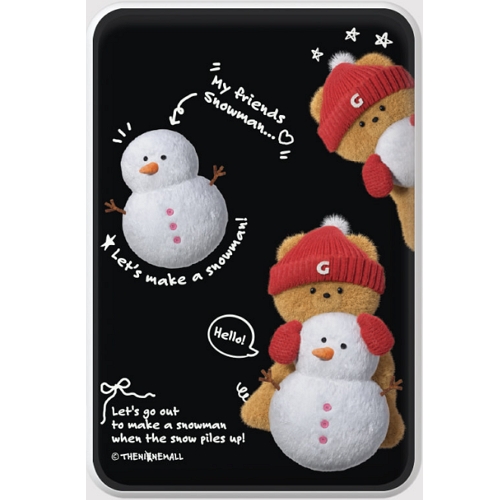 더나인몰 pattern red mittens gummy 맥세이프 보조배터리 5000mAh