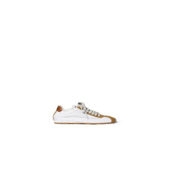 미우미우 플룸 테크니컬 패브릭 앤 스웨이드 스니커즈 5E114EFD005ZJM T