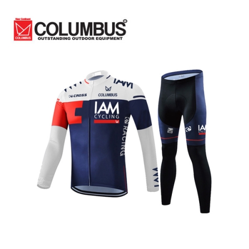 콜럼버스 IAM CYCLING TEAMS 긴팔 남성 사이클복 상하의세트