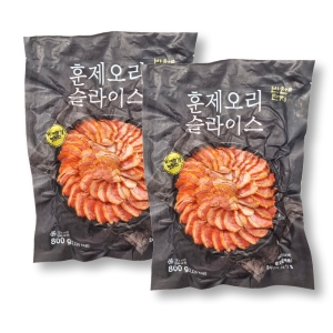 반찬단지 훈제오리 슬라이스 800g (2개)