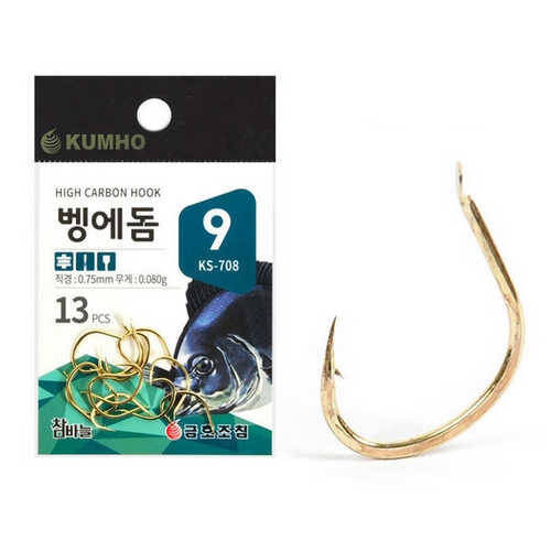 금호조침 KS-708 벵에돔 바늘 골드_이미지