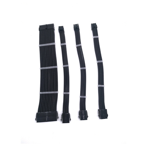 조이쿨 컴퓨터용 고급 연장 슬리빙 케이블 BLACK (JC-PCEX BLACK SET, 0.3m)_이미지