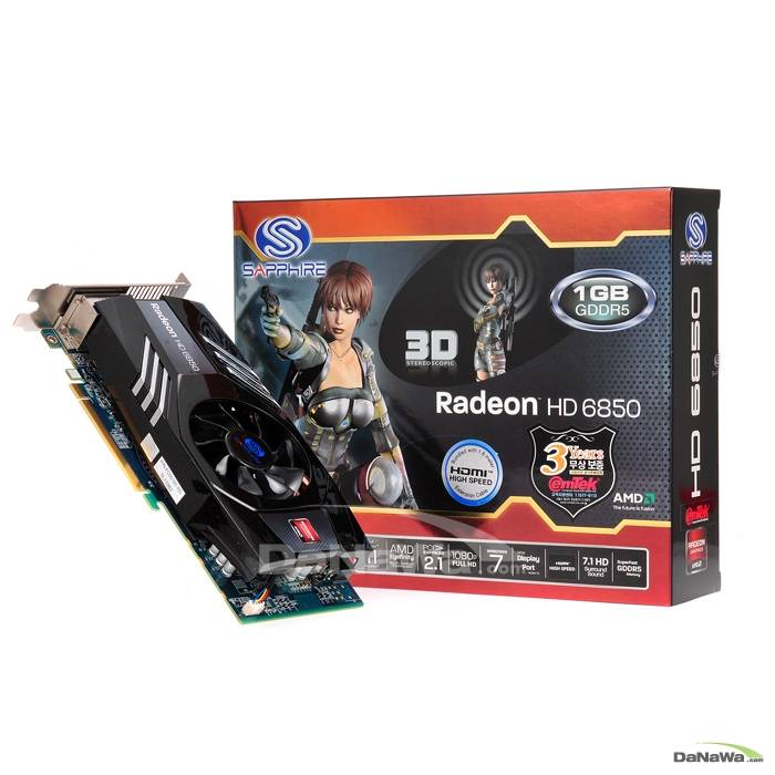 SAPPHIRE 라데온 HD 6850 D5 1GB 5팩 (PC방)_이미지