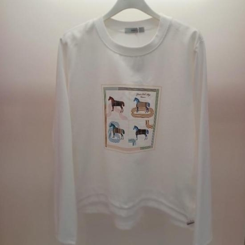 라티움 Destijl HC06 국내생산 스판 뱃살커버 A라인 언발 앞스트링 홀스 라운드 티셔츠 D2533ts03I_이미지