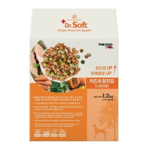 더독 닥터소프트 치킨&장건강 노령견용 1.2kg (3개)_이미지