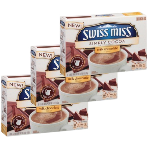 스위스미스  Swiss Miss Simply Milk Chocolate Hot Cocoa Mix 심플 밀크 초콜릿 핫 코코아 믹스 8개..