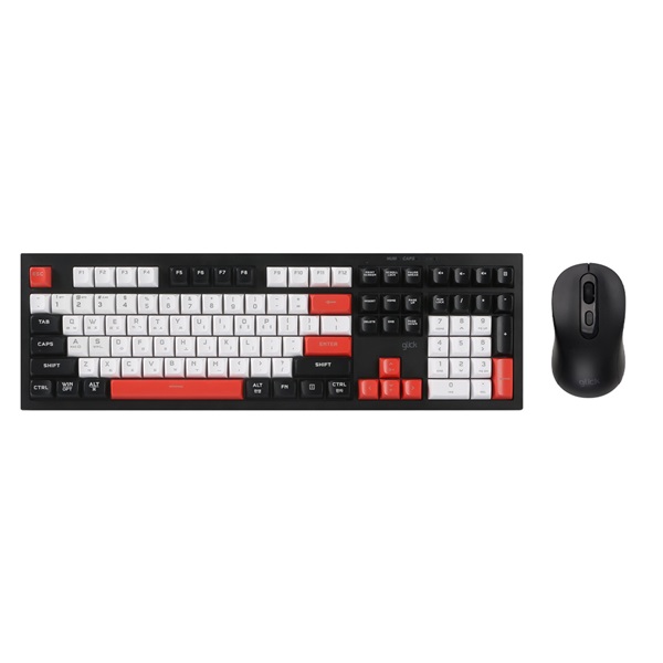 지클릭커 OFFICEPRO WMK90 사일런스 M 108 무선 키보드 마우스 세트 (Poker)_이미지
