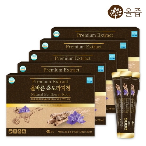올즙 올바른 흑도라지청 스틱 10ml 30포 (5개)_이미지