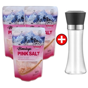 소금명가 히말라야 핑크솔트 750g+그라인더1P/굵은소금250gx3 미네랄소금 천연 암염 핑크소금_이미지