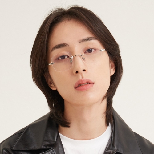 [불명] 요즘 대세 무테 안경 빈티지 패션 안경 유니크 복고 레트로