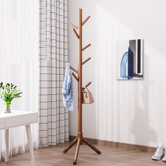 가구느낌 뉴스탠드 원목 행거_이미지