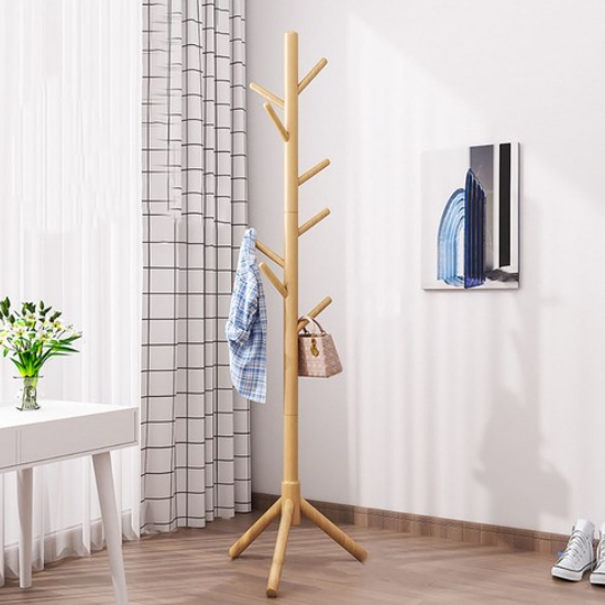 가구느낌 뉴스탠드 원목 행거_이미지