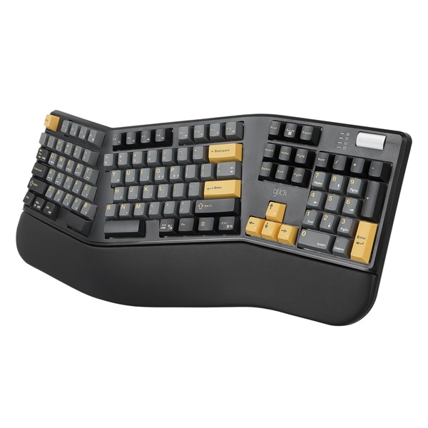 지클릭커 OFFICEPRO EK600 무선 기계식 옐로우 블랙 (보글보글)_이미지