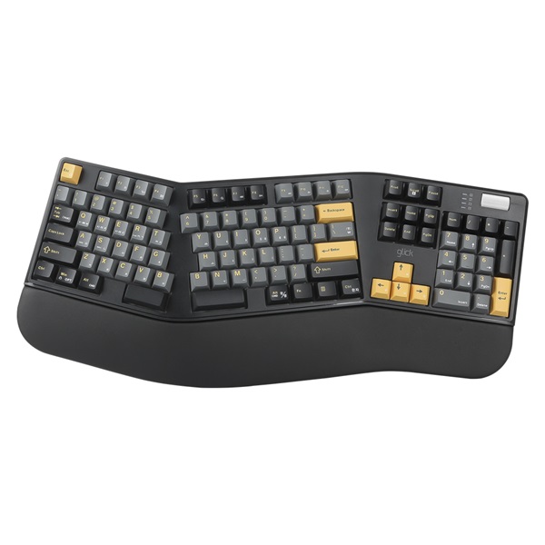 지클릭커 OFFICEPRO EK600 무선 기계식 옐로우 블랙 (보글보글)_이미지