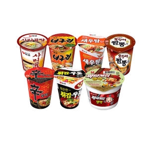 농심 새우탕컵 소컵 30개입/튀김우동/오징어짬뽕_이미지