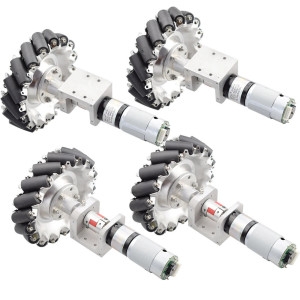 프로젝트 연구용 옴니 메카넘 휠 속도 인코더 모터 4 개 24V 120W 230rpm 100KG 큰 하중 152mm 1