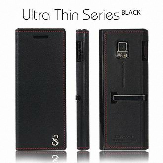 슈피겐 뉴초콜릿폰 SGP 가죽케이스 울트라씬 블랙 (LG-SU630/LU6300/KU6300)_이미지