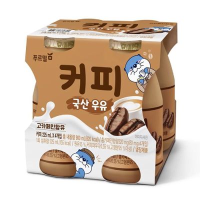 푸르밀 커피 국산우유 225ml (4개)