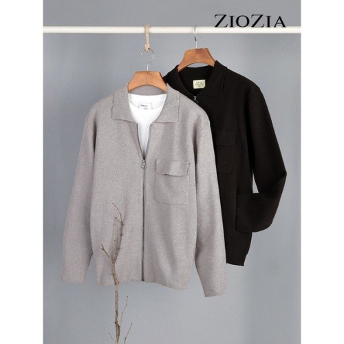 지오지아 카라형 집업 가디건_ABC3EC1102