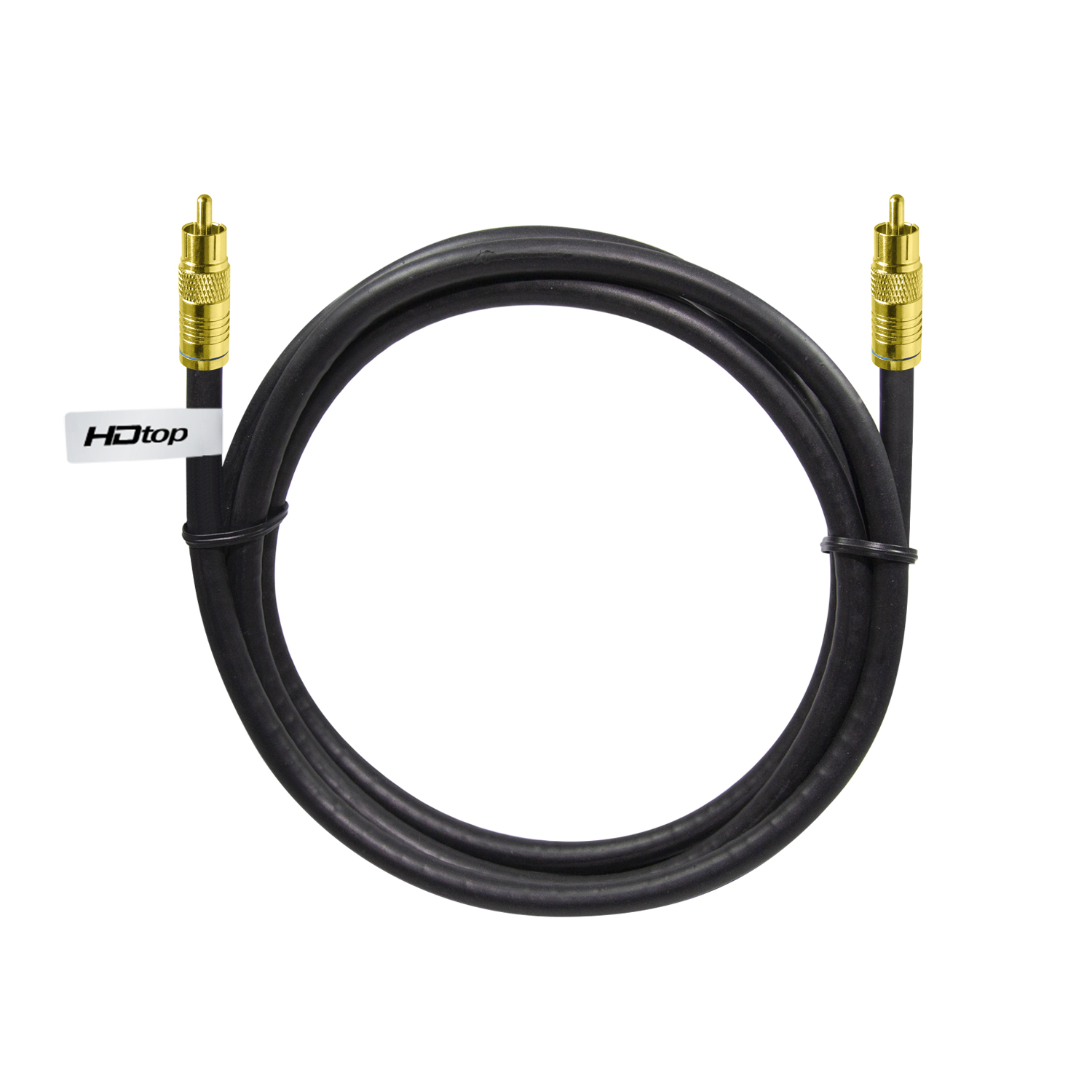 탑라인에이치디 HDTOP 국산 디지털 75옴 골드 RCA 코엑셜 블랙 5C 동축 케이블 (HT-ZGCX030, 3m)_이미지