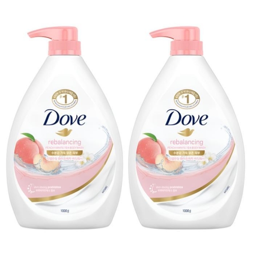 도브 라이트 샤워 화이트 피치 바디워시 1000ml