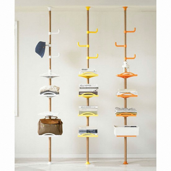 왕자NHC 왕자행거 G폴행거 코너선반 4단