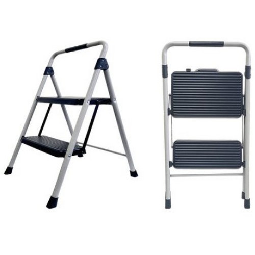  모모이츠 그레이 안전한 접이식 사다리 [2단]