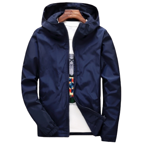 위즈아이코리아 위즈아이 빅사이즈 무지 후드 바람막이 점퍼 자켓 WI064J