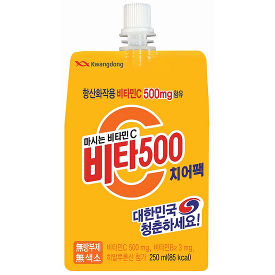 광동제약 <b>비타</b><b>500</b> 치어팩 250ml