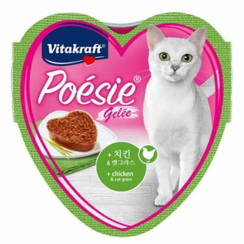 포에시 하트캔 치킨&캣그라스 85g