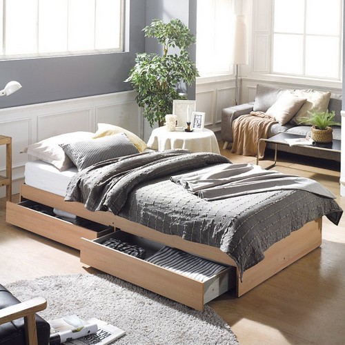 젠티스 피콜로 2단 서랍형 수납 침대 Q (매트별도)