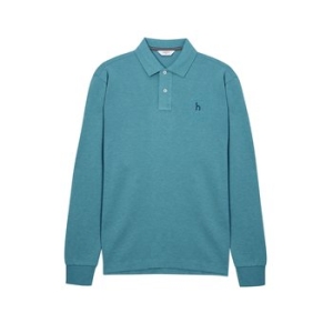 LF 헤지스 터콰이즈 긴팔 피케 카라 티셔츠 HZTS4D431T2