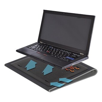 타거스 <b>17인치</b> 듀얼 <b>팬</b> <b>노트북</b> <b>쿨링</b> 패드 냉각 매트와 USB-A 전원 <b>팬</b>으로 열 보호 소프트 네오프렌 베이스 인체공학적 설계 최..