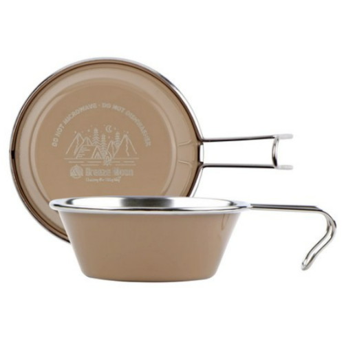 브리즈문 스텐 304 시에라컵 캠핑 휴대용 컵 300ml 탄베이지 1개