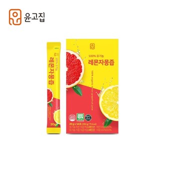 윤고집 유기농 <b>레몬</b>자몽<b>즙</b> 20g 14포