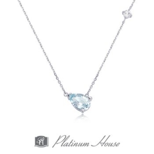  플래티넘하우스 스카이 아쿠아마린 `Sky Aquamarine` 원석 목걸이 AK0290N-070A
