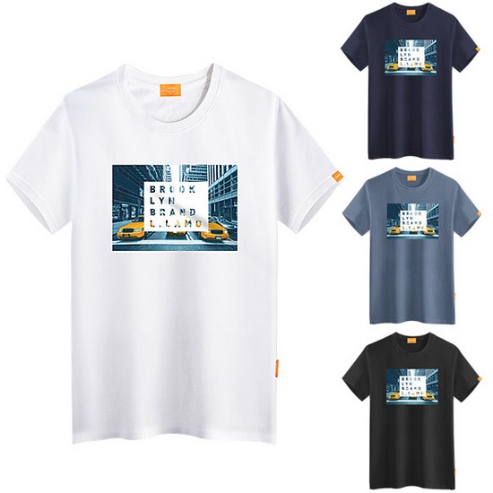 지온패션 엘라모 노랑자동차 반팔티