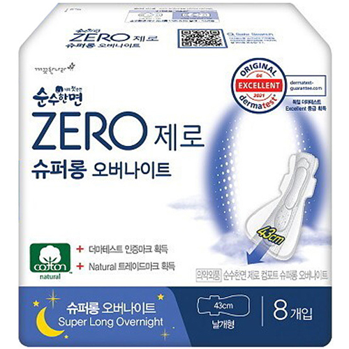 순수한면 제로 슈퍼롱 오버나이트 8개[4팩(32개)]