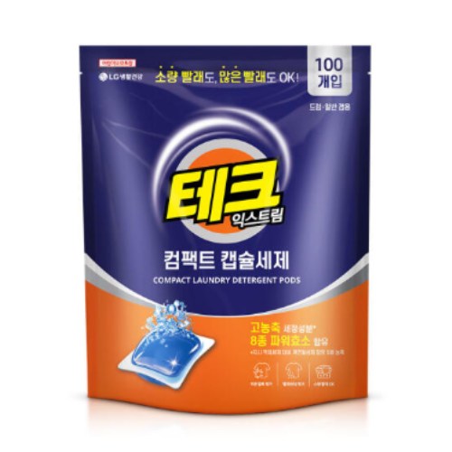 테크 익스트림 컴팩트 캡슐세제 100개입이미지입니다. 누르면 해당 게시물로 새창이동합니다.