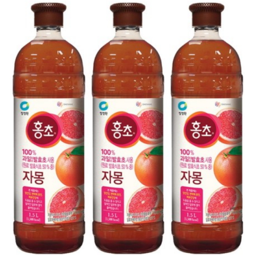 청정원 홍초 자몽 1.5L (3개)_이미지