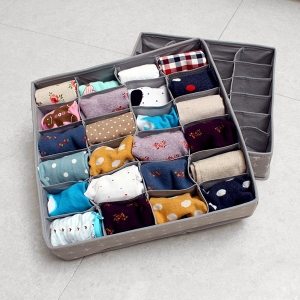 올리빙 속옷 양말 틈새 수납 정리함 24칸+24칸