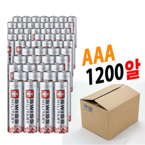 스위스밀리터리 알카라인 AAA (벌크) (1200개)