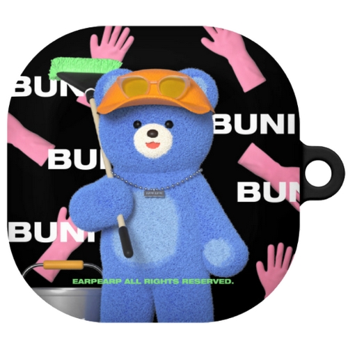 갤럭시 버즈2/프로/라이브 CLEANER BUNI-BLACK 하드 케이스
