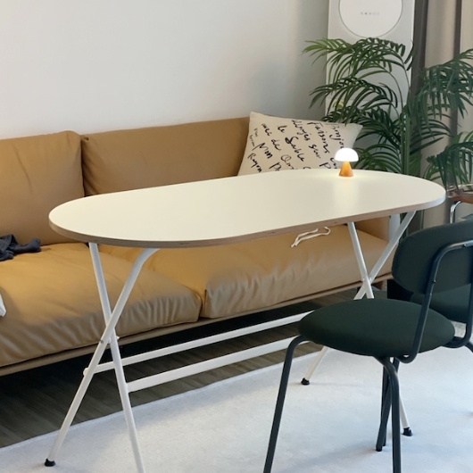 소프시스 올리브 접이식 원형 테이블 1200