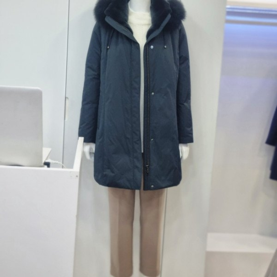후드 탈부착 토끼털 안감 구스다운 HZ4402